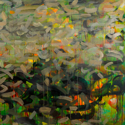 Whales Leaving, Painting by Mia Scheffey