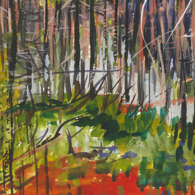 Study #5, watercolor on paper by Mia Scheffey