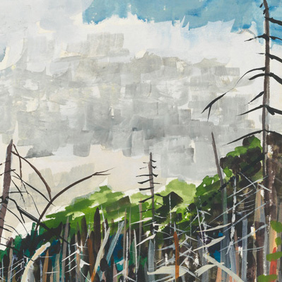 Study #6, watercolor on paper by Mia Scheffey